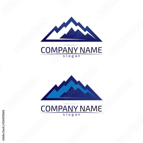Mountain nature landscape  logo and symbols  icons template vector