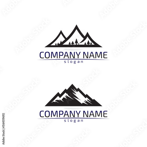Mountain nature landscape  logo and symbols  icons template vector