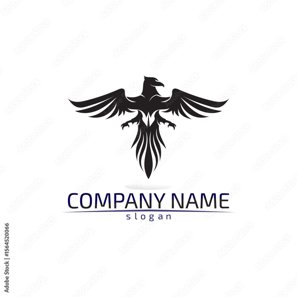 Fototapeta premium Falcon Wings Logo Template vector icon logo design app