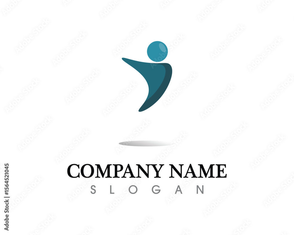 Fototapeta premium Health success people care logo and symbols template