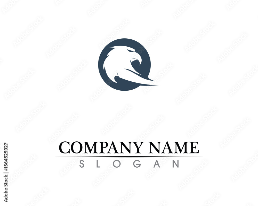 Fototapeta premium Falcon Wing Logo Template vector icon design