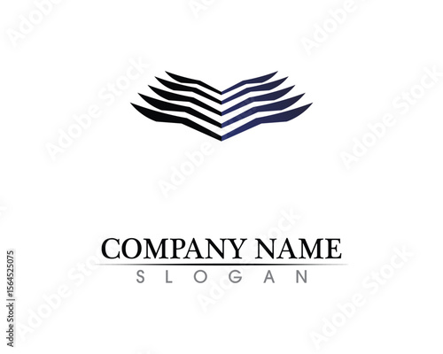 Wallpaper Mural Falcon Wing Logo Template vector icon design Torontodigital.ca