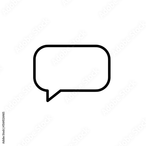 Speech bubble outline for communication or dialogue concepts  