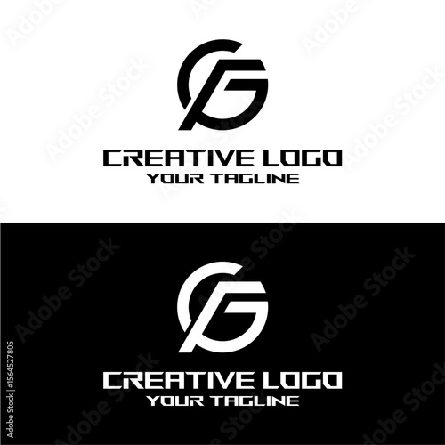 creative letter logo gf design vector