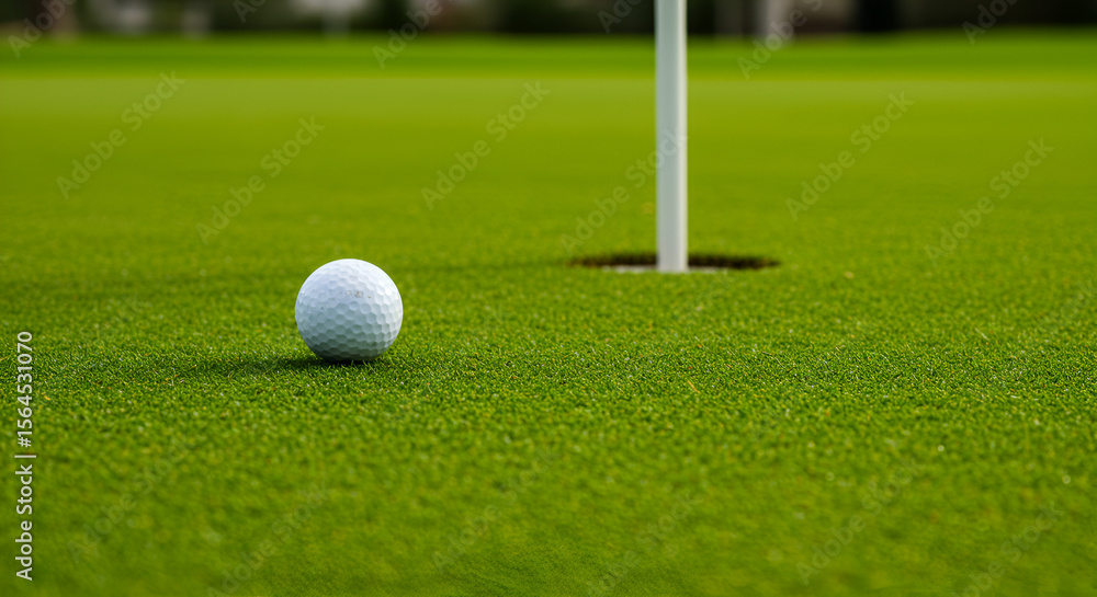 Obraz premium Golf ball on a green (2)