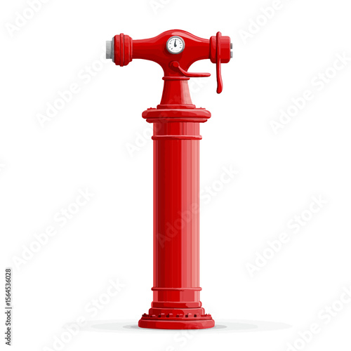 red fire hydrant isolated