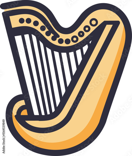full-shot of a Harp icon The background color sho