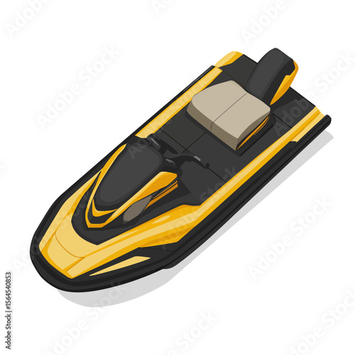 Jet ski on white 