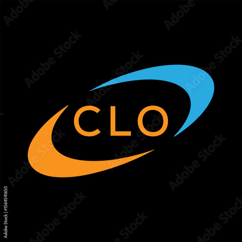 Dynamic Tech Logo Design with CLO Letters and Abstract Motion Elements – Modern Business Identity .CLO Letter Logo.
