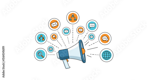 Digital marketing strategy amplifying reach and engagement across networks