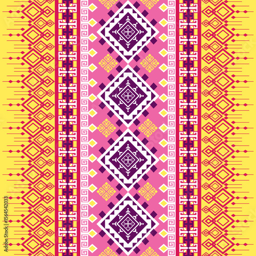 Colorful geometric pattern, white isolate background