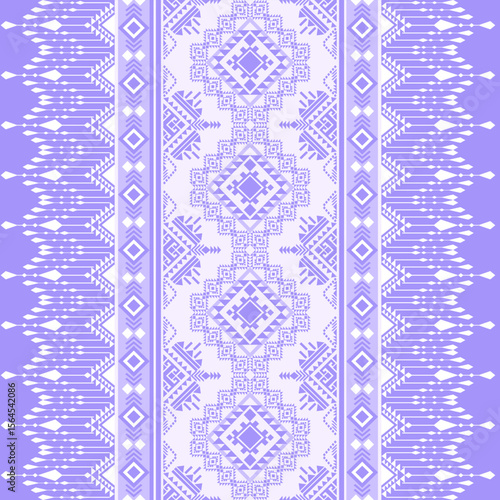 Ornate geometric pattern in purple tones