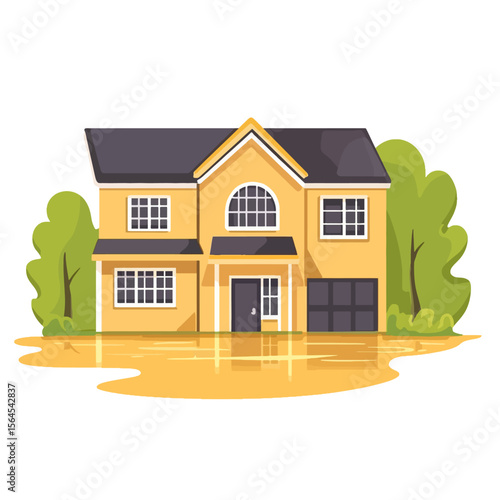 Vector illustration of a flood