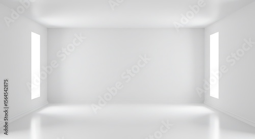 Wallpaper Mural Minimalist White Interior with Soft Illuminated Walls Perfect for Various Creative Uses and Designs Torontodigital.ca