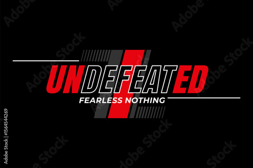 undefeated vector illustration typography t shirt design 
