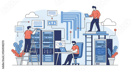 It infrastructure management and network configuration for modern business operations