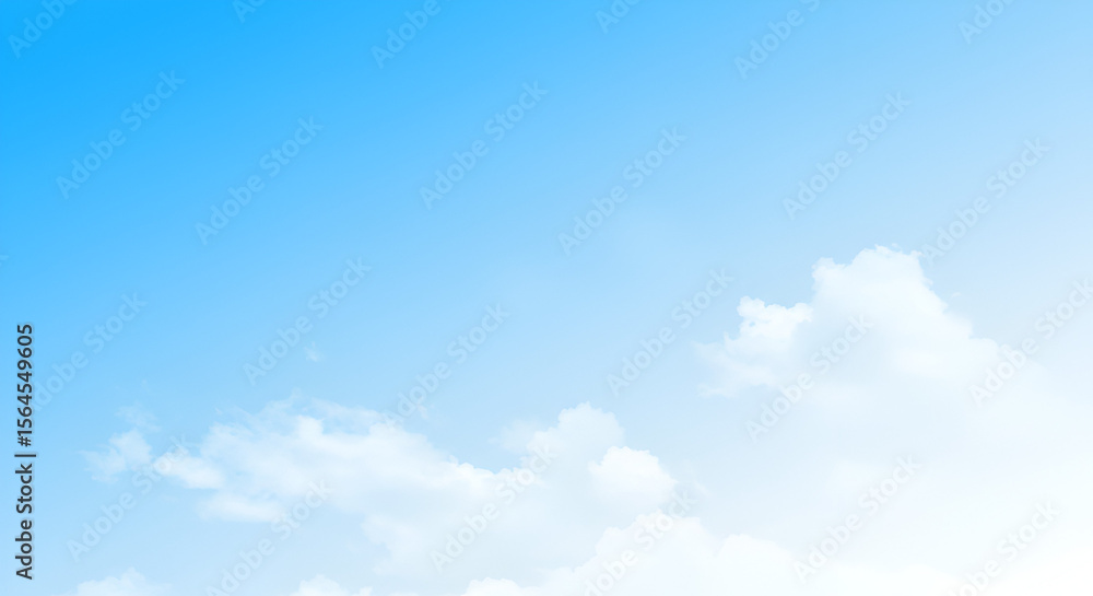 Fototapeta premium A vibrant blue sky with fluffy white clouds