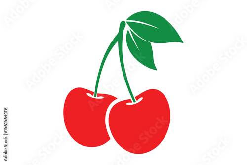 cherry logo vector icon cherry fruit vector 