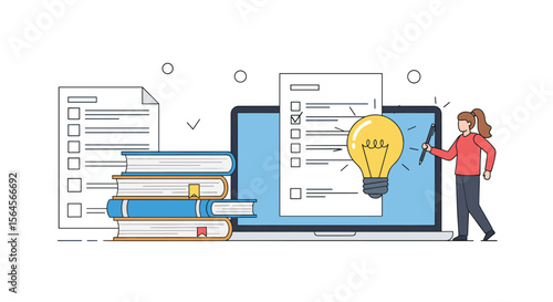 Creative idea generation and content writing process for engaging digital projects