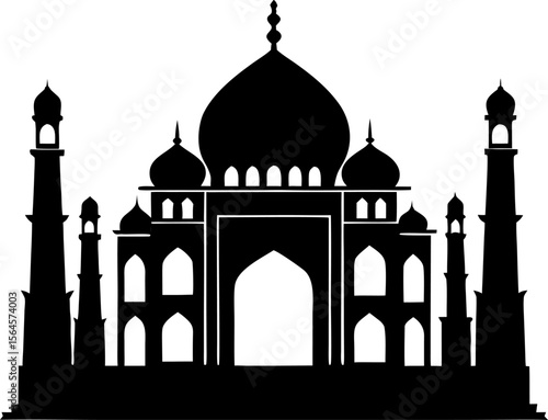 taj mahal vector illustration
