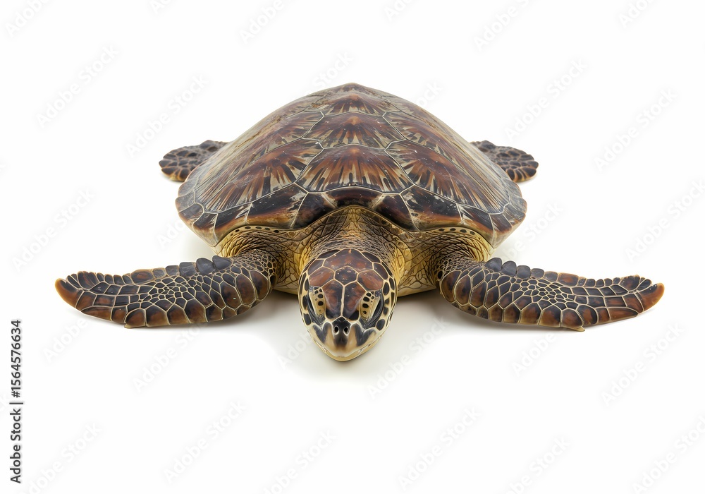 Obraz premium Sea Turtle on white background