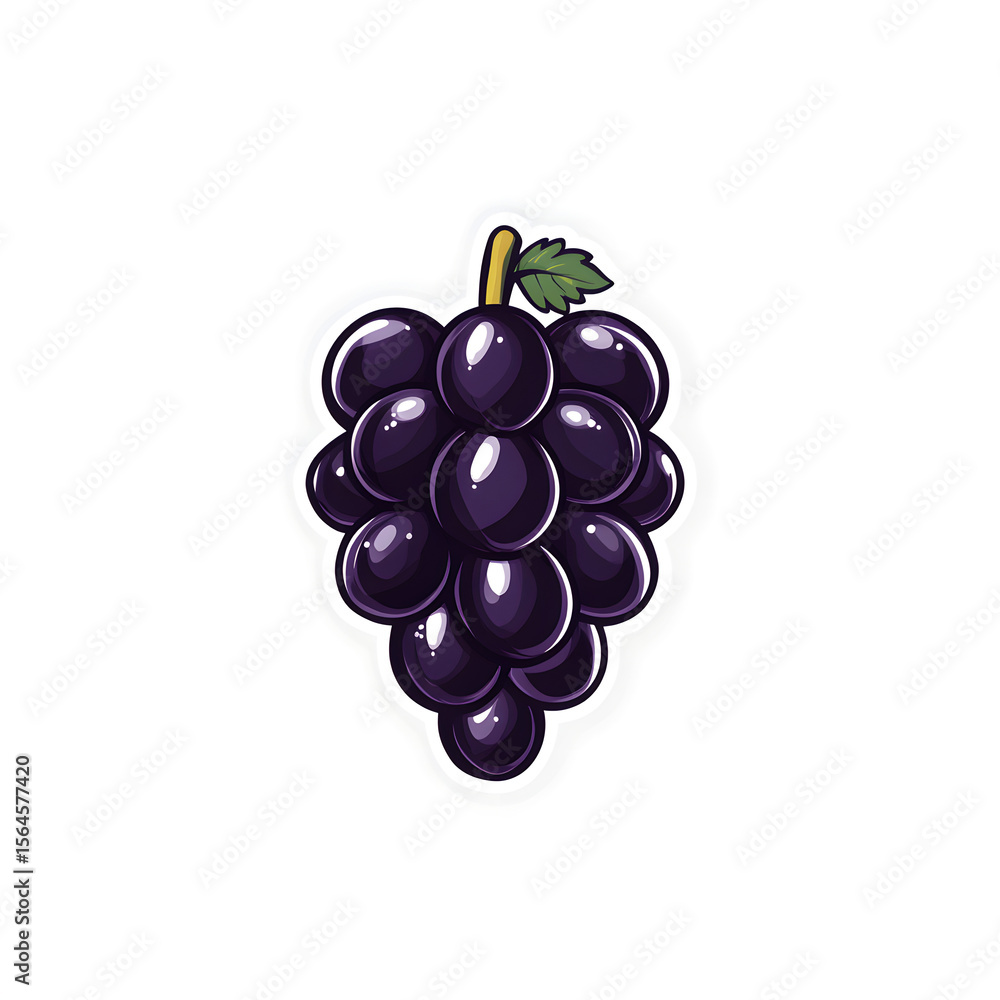 Fototapeta premium bunch of grapes illustration