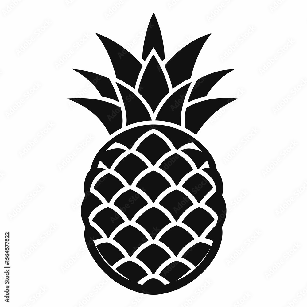 Obraz premium pineapple vector illustration