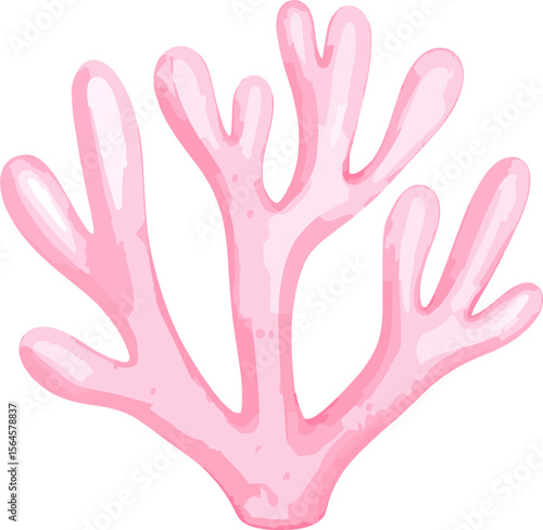 Coral reef watercolor vector illustration