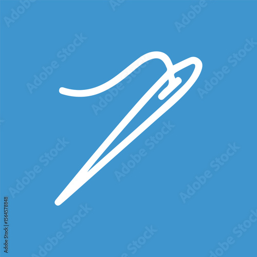 Needle and Thread Serene Blue Design for Crafting and Sewing Projects