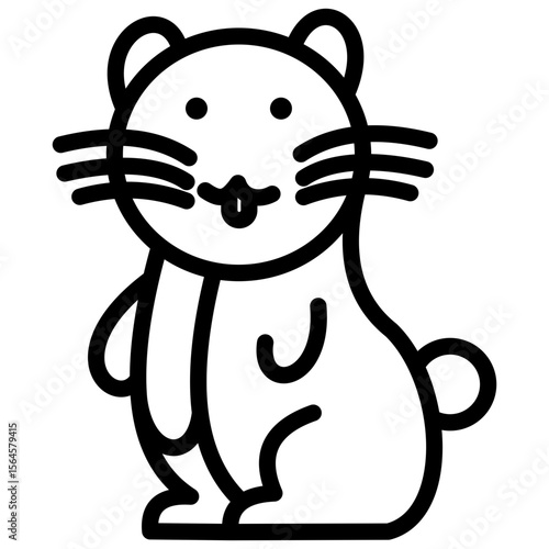 hamsters line icon