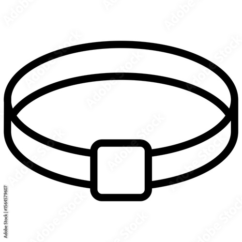 pet collar line icon