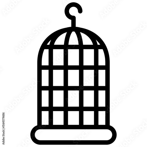 bird cage line icon