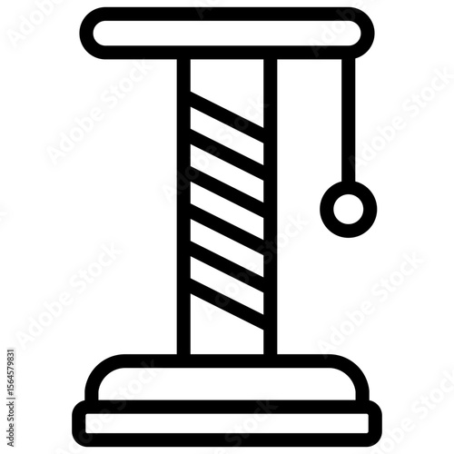 scratching post line icon