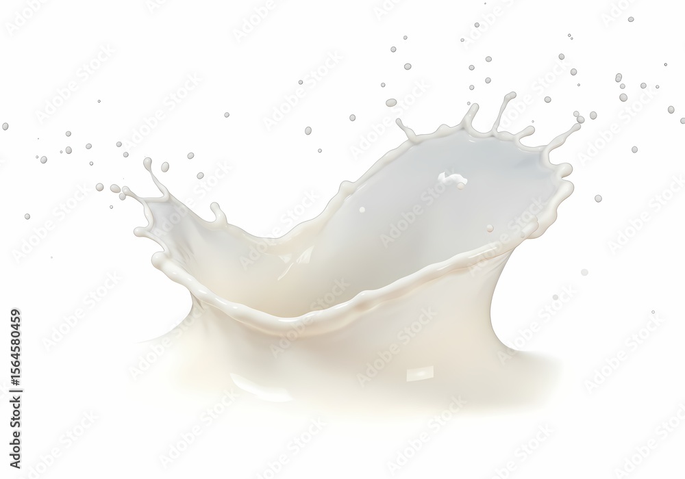Milk Splash Creamy Texture Perfect for Dairy Products on white background Milk Splash Creamy Texture Perfect for Dairy Products on white background