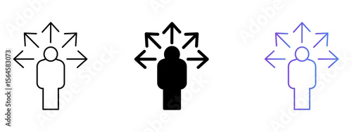 Abilities Icon – Line, Glyph & Gradient Style

