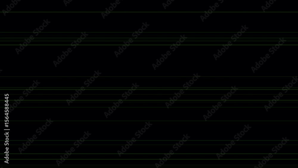 VHS tape playing with green line glitch effect, vintage retro look, analog noise texture. Perfect for nostalgic media, film overlays, or retro edits.