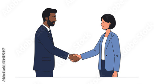 two business people shaking hands