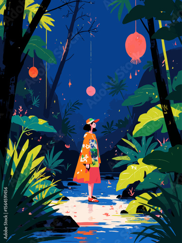 an immersive design of Amazonian plants with influences of sacred geometry and psychedelic plant medicine