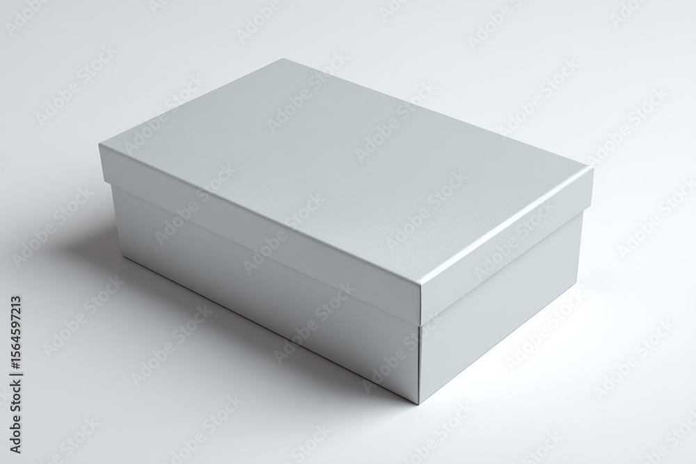 Blank rectangular box, light gray, simple, packaging, product, isolated on white background. High quality Blank rectangular box, light gray, simple, packaging, product, isolated on white background. High quality