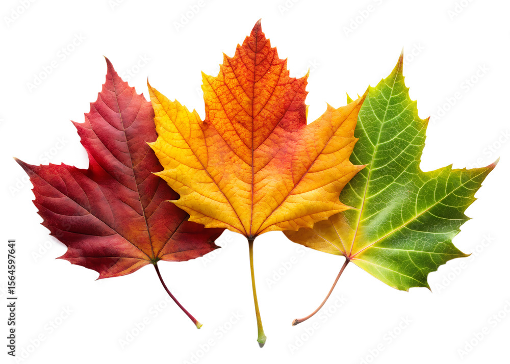 Fototapeta premium autumn leaves isolated on white