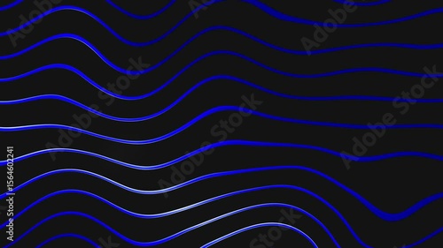 Blue wavy lines on a black background suitable for abstract backgrounds, music album covers, tech presentations, and digital designs.