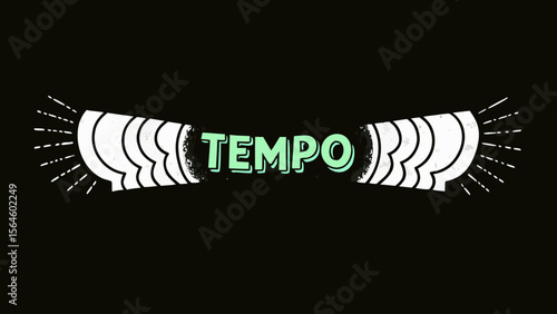Stylized TEMPO Wordmark with White and Green Color Scheme.