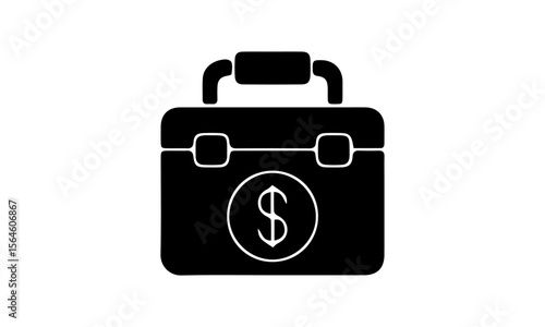 Business case flat icon symbol vector image
