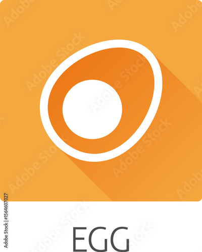 An egg food icon concept. Possibly an icon for the allergen or allergy.