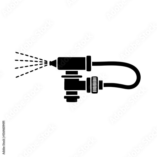 Water spray nozzle with hose for gardening and outdoor use  