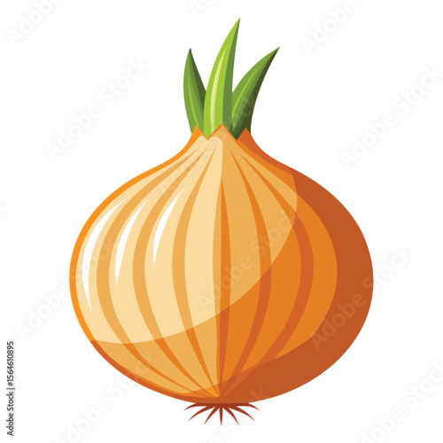 A fresh onion, whole and unpeeled, on a clean white background, symbolizing versatile vegetables and cooking ingredients