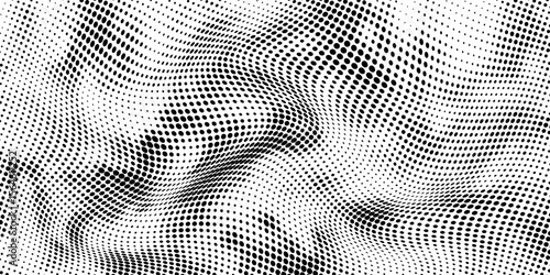 Halftone gradient. Dotted gradient, smooth dots spraying and halftones dot background seamless horizontal geometric pattern vector template set.