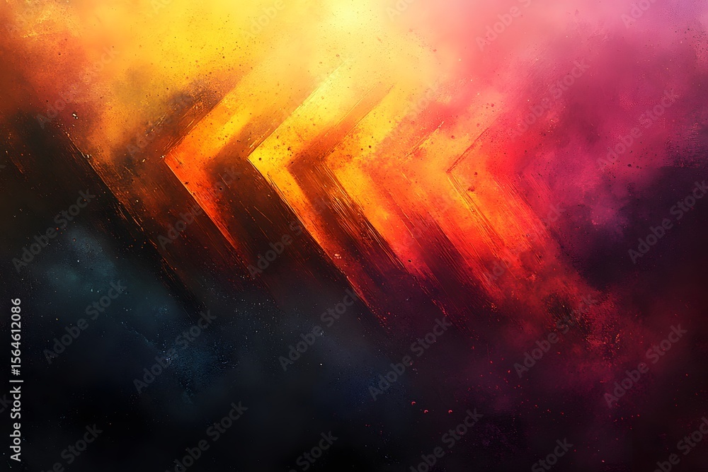Fototapeta premium Abstract Colorful Geometric Arrow Design for Modern Art and Decor
