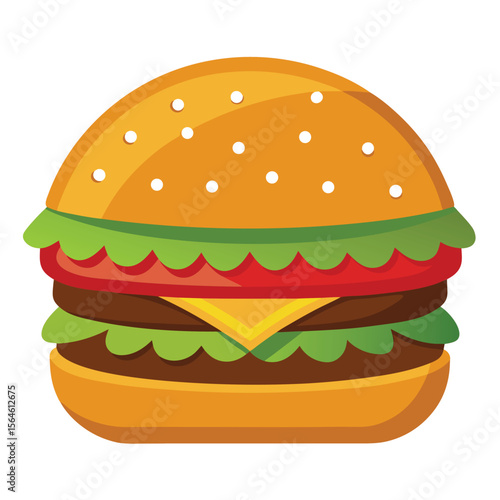 A hamburger patty, cooked and savory, on a clean white background, ideal for fast food and casual dining concepts