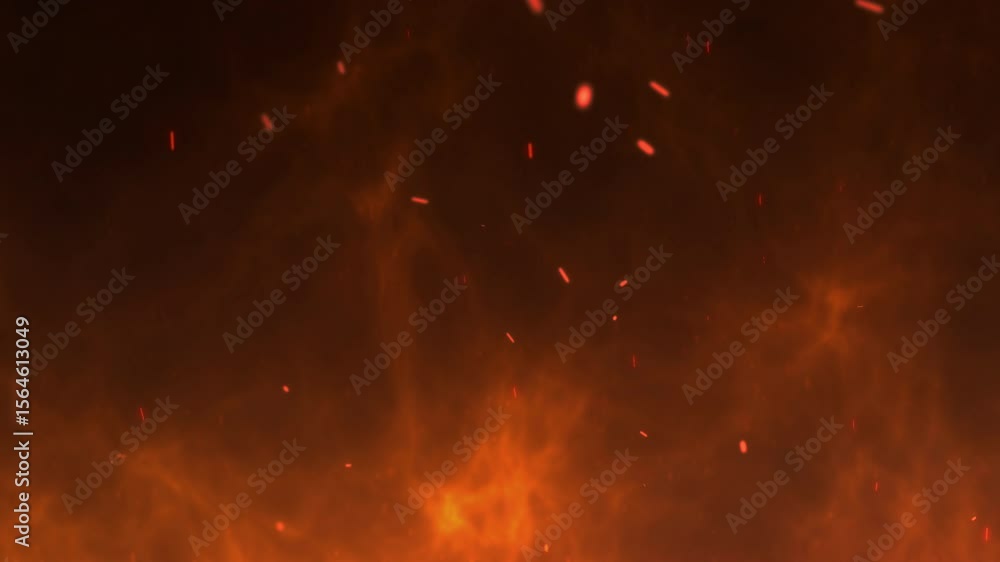 realistic fire particles and smoke overlay background